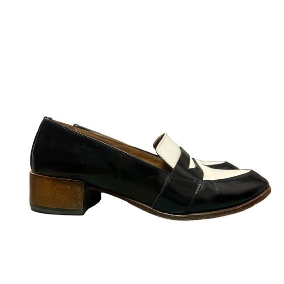 THE PENNY LOAFER • BLACK SPECTATOR SHOES SIZE 37, US 6.5 MSRP:$388 - Picture 5 of 10